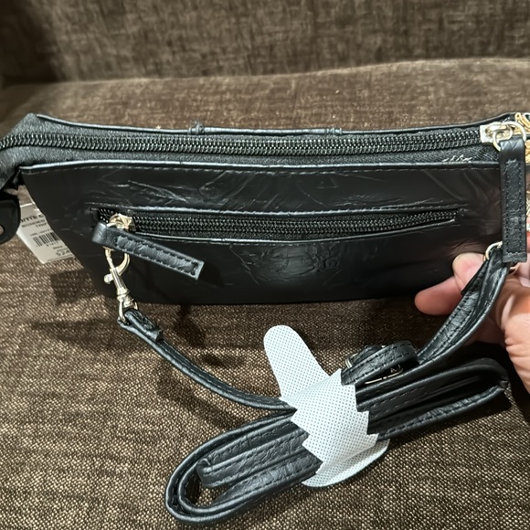 NWT Leather Three Section Crossbody Purse - Picture 5 of 11